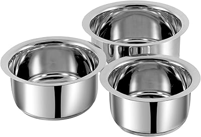 Ensemble de tubes en acier inoxydable avec couvercle de vinod, capacité 2,7 litres