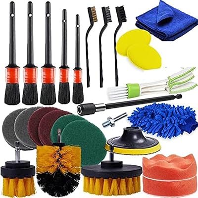 Kit de lavage et de nettoyage de voiture de 27 pièces avec sac