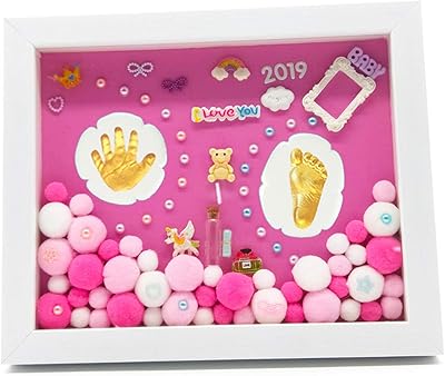 Coffret cadeau empreintes de pieds de bébé, album photo, décorations de fête