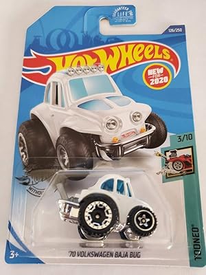 Volkswagen baja bug de hot wheels 2020, blanc 126/250