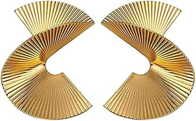 Boucles d'oreilles à tige avec personnage irrégulier en forme de feuille