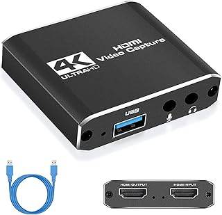 Carte de capture vidéo externe en boucle hdmi 4k avec microphone