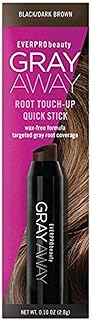 Stylo de retouche racine everpro gray away quick stick, noir/marron foncé, 0,1 oz