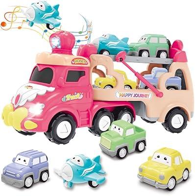 Camions de transport pour tout-petits véhicules jouets | 5 en 1