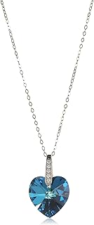 Collier pour femme en argent sterling avec pendentif en cristal swarovski en forme