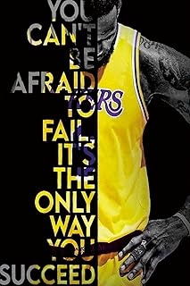 Affiche murale en toile qxnrt lebron james, citations de motivation des joueurs