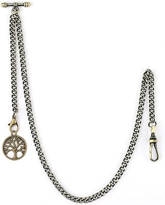 Montre de poche sibusun albert chaîne en t et fermoir mousqueton pull