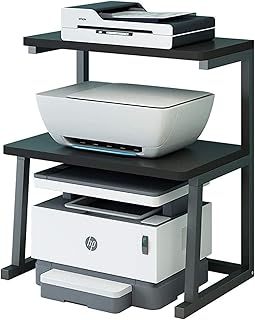 Support d'imprimante de bureau avec rangement support à 3 niveaux pour imprimante