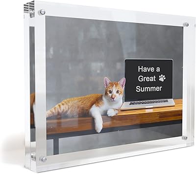 Cadre photo en acrylique mira-k 6 x 8 avec fermeture magnétique
