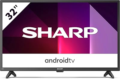 Sharp 1t-c32fi6kf2ab téléviseur hd led android ready 32 pouces avec chromecast intégré, 3