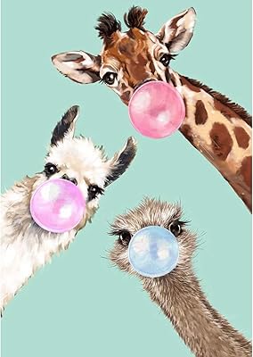 Peinture diamant 5d girafe autruche, kit complet de peinture diamant rond avec strass
