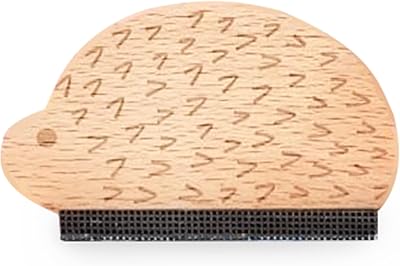 Peigne à pull hérisson en bois / anti-peluches / peigne en cachemire