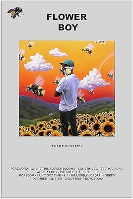 Affiche tyler the creator flower boy tylerthecreator toile murale pour décoration de salon
