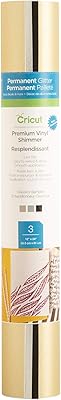 Feuilles de vinyle cricut shimmer, 12 x 24" (3), rouleau d'autocollants adhésifs, échantillons