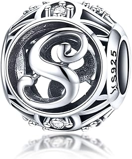 Johnny jewelry charms alphabet lettre initiale a-z en argent sterling 925 de mot