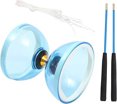 Safigle 1 ensemble diabolo à roulement en cristal triple menace, jouets de jonglerie