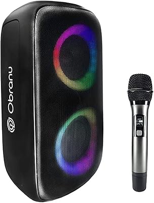 Mini haut-parleur portable oprano party box, microphone sans fil, cinéma maison, activités