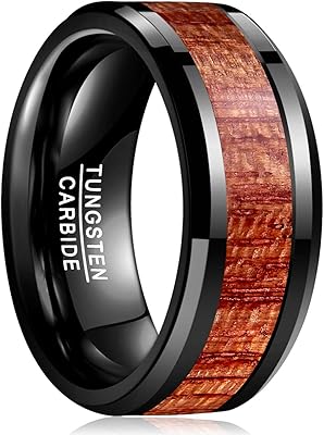 Bague de mariage en carbure de tungstène noir pour hommes, taille 10 mm