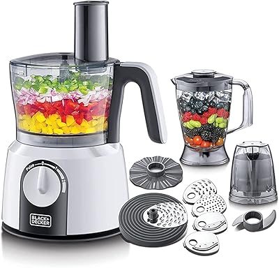 Robot culinaire 5 en 1 black & decker, 1000 watts, 32 fonctions, blanc