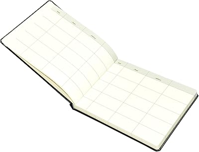 Livre d'or exécutif fis en cuir relié en anglais, format 25x20 cm, noir