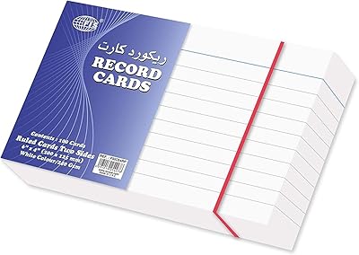 Jeu de cartes d'enregistrement avec règle fis fsic64rp 240 gsm, 100 pièces, 6" x 4", blanc. Trouvez tout ce dont vous avez besoin sur Diaytar Sénégal