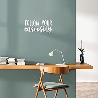 Autocollant mural en vinyle - suivez votre curiosité - 10\" x 22\"