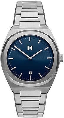 Montre pour homme à cadran bleu et bracelet en acier inoxydable - d-sh01-ssgr, argent, bracelet. Diaytar Sénégal : Diversité produits, unité de prix bas