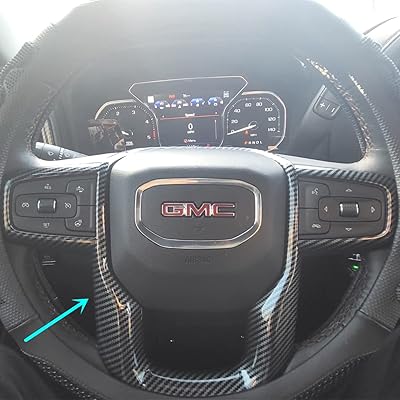 Nouvelle couverture intérieure de décoration de volant pour gmc sierra 1500 2019-2023