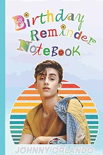 Livre de rappel d'anniversaire de johnny orlando merch singer marchandise pour femmes