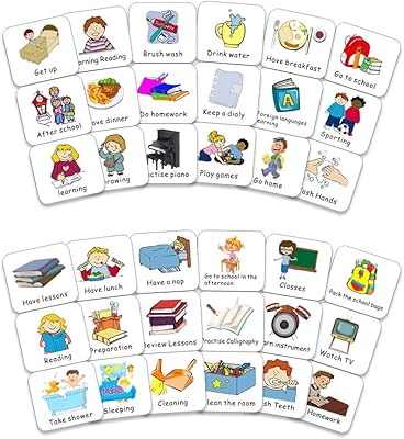 Cartes de tâches de comportement magnétique ucmd, cartes de routine quotidienne, aide visuelle