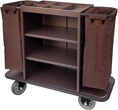 Chariot de nettoyage domestique, chariot à linge d'hôtel de recyclage pour service