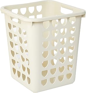 Panier à linge carré cosmoplast, capacité 33 litres, blanc cassé