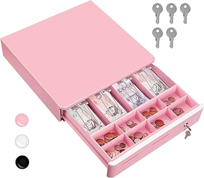 Caisse enregistreuse à ouverture automatique tera (avec 5 clés), tiroir-caisse, 4 billets, 8