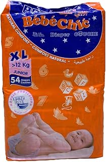 Couches baby chic, taille xl, 12 kg et plus, 54 pièces.