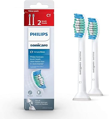 Têtes de brosse à dents de rechange philips sonicare simple original, 2 têtes