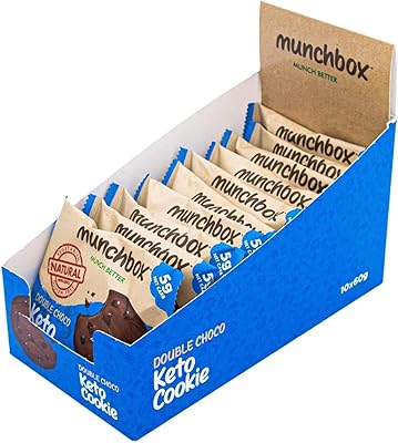 Boîte munch biscuits keto gaufrettes double choco 60g, 10 pièces