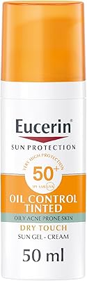 Eucerin sun oil control gel-crème teinté, haute protection solaire, contrôle de la brillance