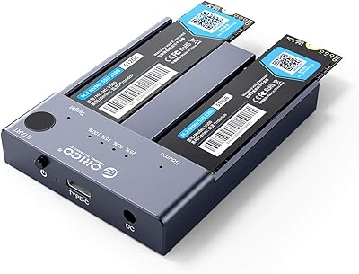 Station d'accueil double m.2 nvme cloner boîtier de disque dur orico