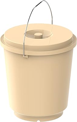 Seau rond en plastique ex 20 litres avec couvercle et poignées en métal