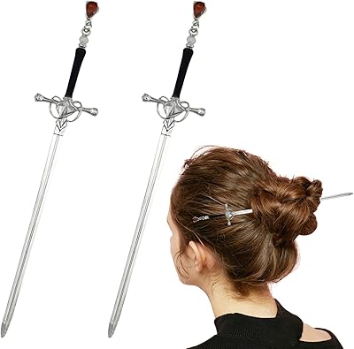 Ensemble d'accessoires pour cheveux à pampilles d'épée chinoise pour femmes avec pierres précieuses