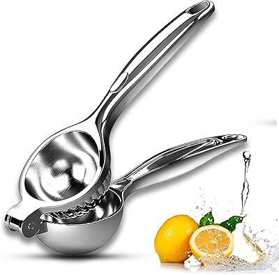 Presse-citron manuel en acier inoxydable ikasatm avec bol presse-agrumes et poignées en silicone