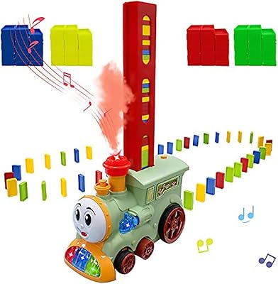 Jeu de train de dominos automatique pour garçons et filles, jeux électriques créatifs