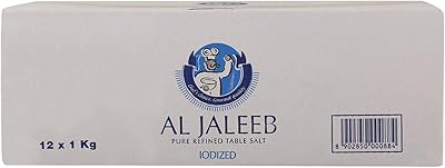 Sel iodé raffiné jaleeb, 1 kg (paquet de 12)