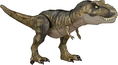 Jurassic world dominion t-rex dinosaur toy thrash and devour tyrannosaurus rex figure
