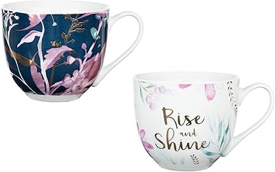 Ensemble de grandes tasses en grès à imprimé coloré enviro de 12