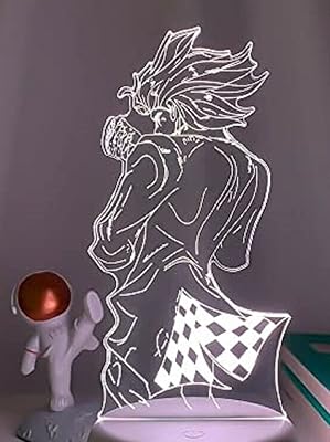 Anime jojo bizarre adventure manga lampe 3d usb alimentée par batterie, décoration