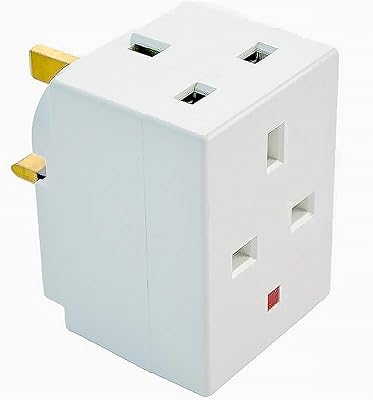 Adaptateur multiprise 3 voies pour bureau à domicile (royaume-uni) 13a 240v ac
