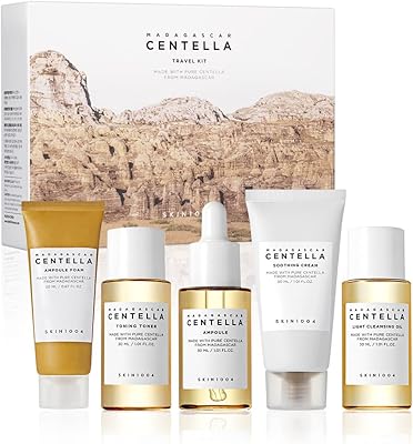 Coffret de voyage skin1004 centella de madagascar | tonique, ampoule, crème apaisante, huile
