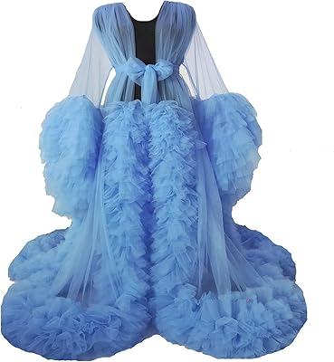 Robe de maternité longue en tulle de mariée fly, chemise de nuit longue