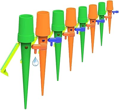Dispositifs d'arrosage pour plantes, 12 pointes d'arrosage automatique pour plantes avec support anti-inclinaison